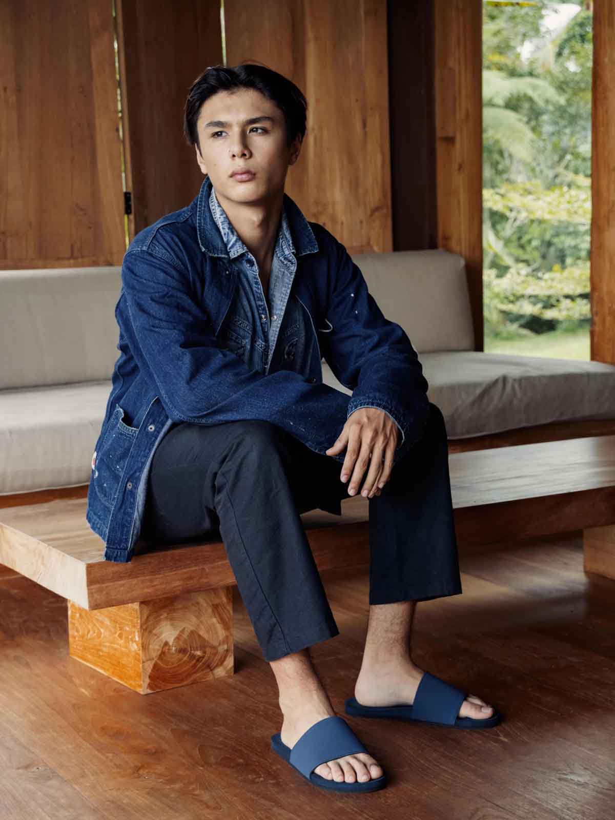 Indosole Mens Sandals Essntls Slides Shore