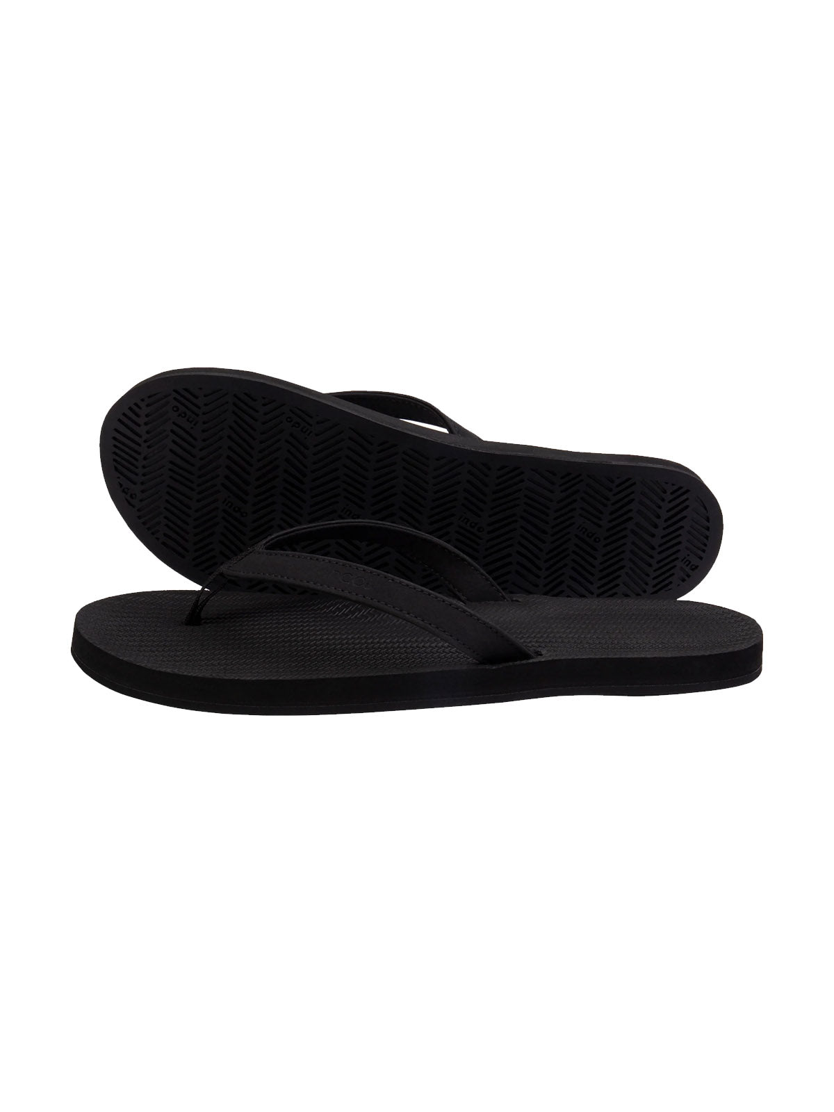 Indosole Womens ESSNTLS Flip Flops Black