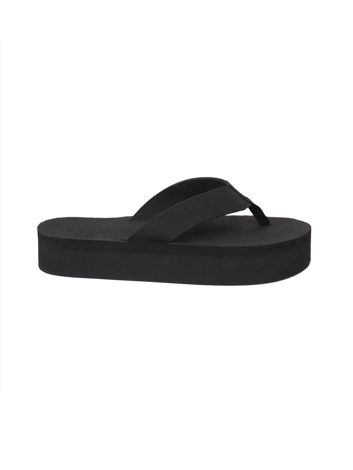 Indosole Womens Sandals Flip Flops Platform Black