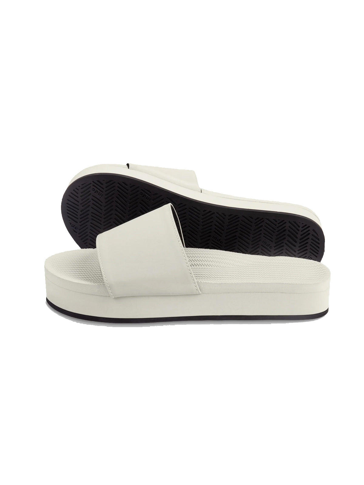 Indosole Womens Sandals Platform Slides Sea Salt