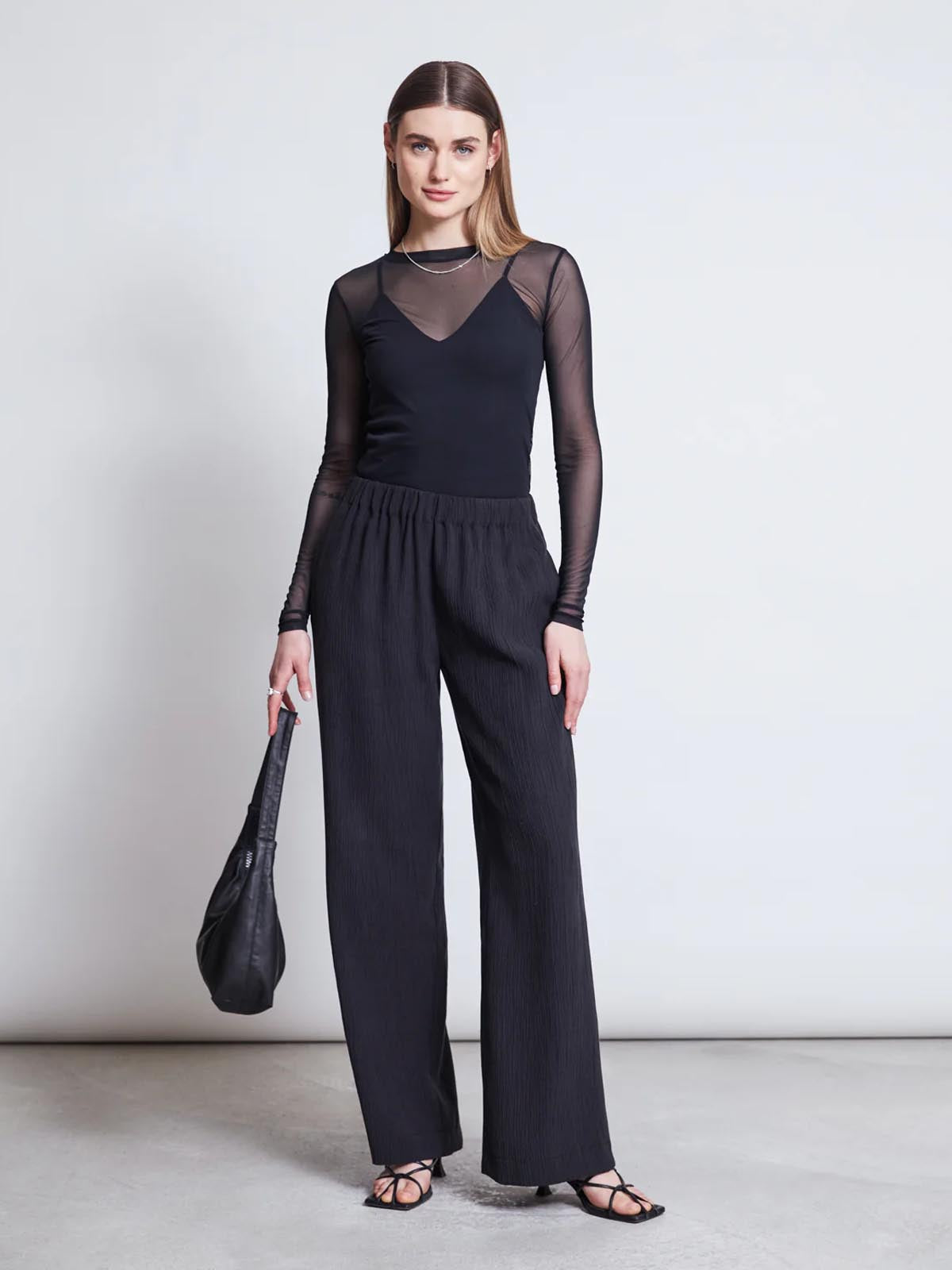 Jan 'n June Crincle Pants Hava Black