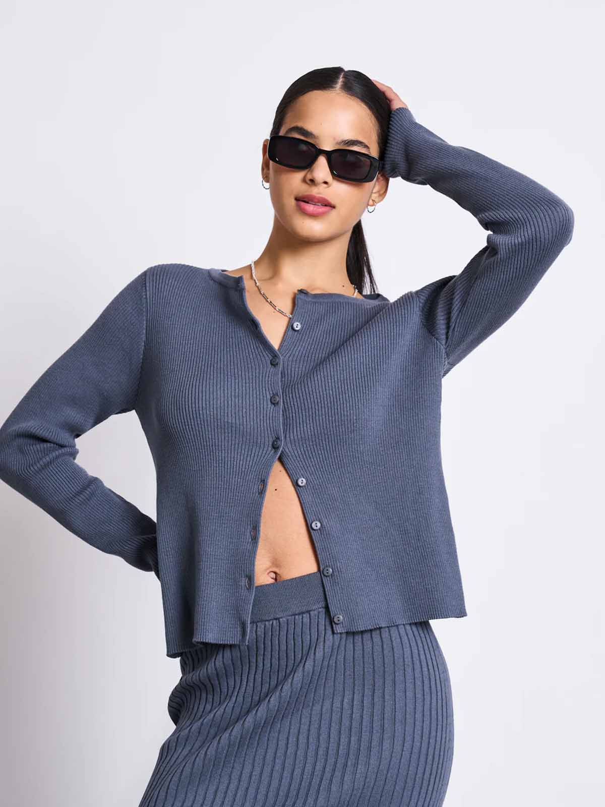 Jan 'n June Ebba Midi Knit Skirt Turbulence