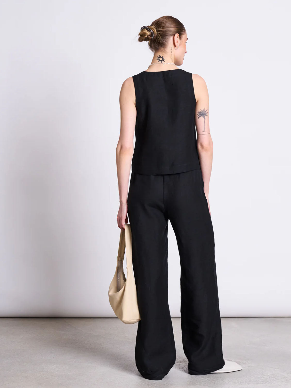Jan 'n June Linen Drawstring Pants Sjov Black