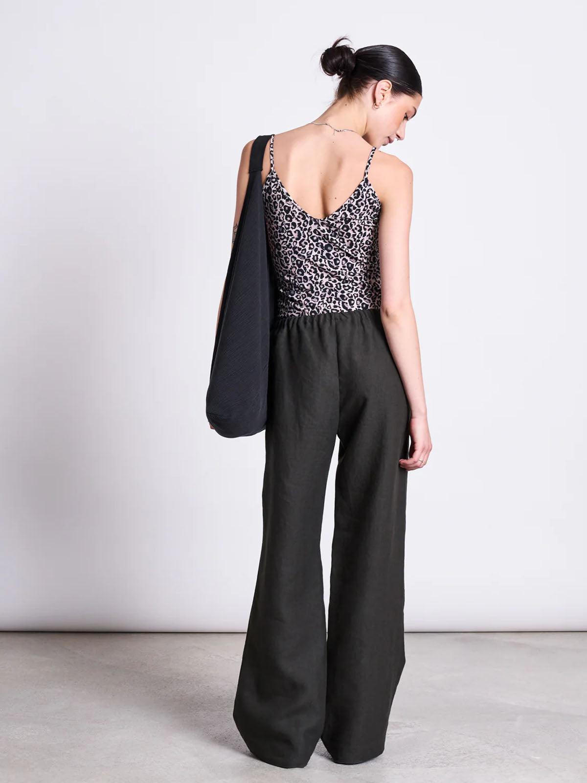 Jan 'n June Linen Drawstring Pants Sjov Dark Olive