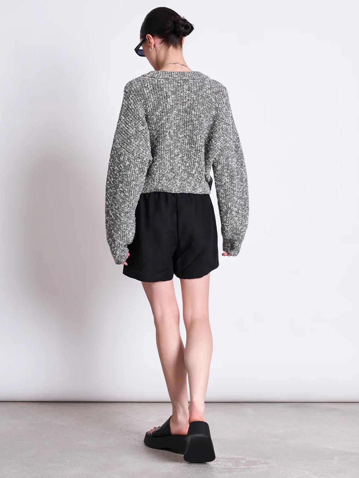 Jan 'n June Linen Drawstring Shorts Marum Black