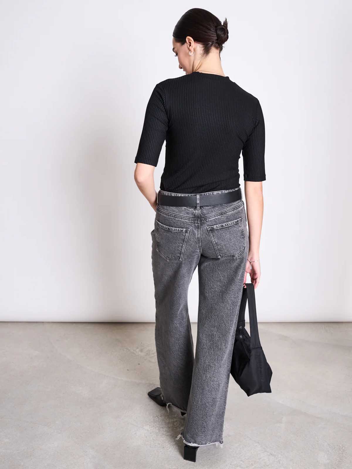 Jan 'n June Rib T-Shirt Nina Black