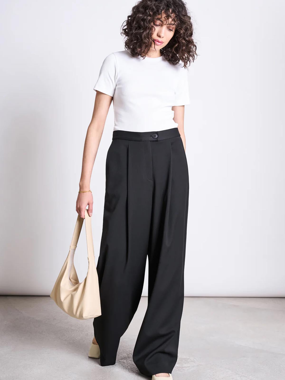 Jan 'n June Wide Pants Giza Black