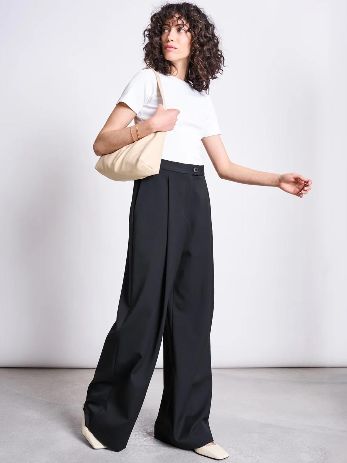 Jan 'n June Wide Pants Giza Black