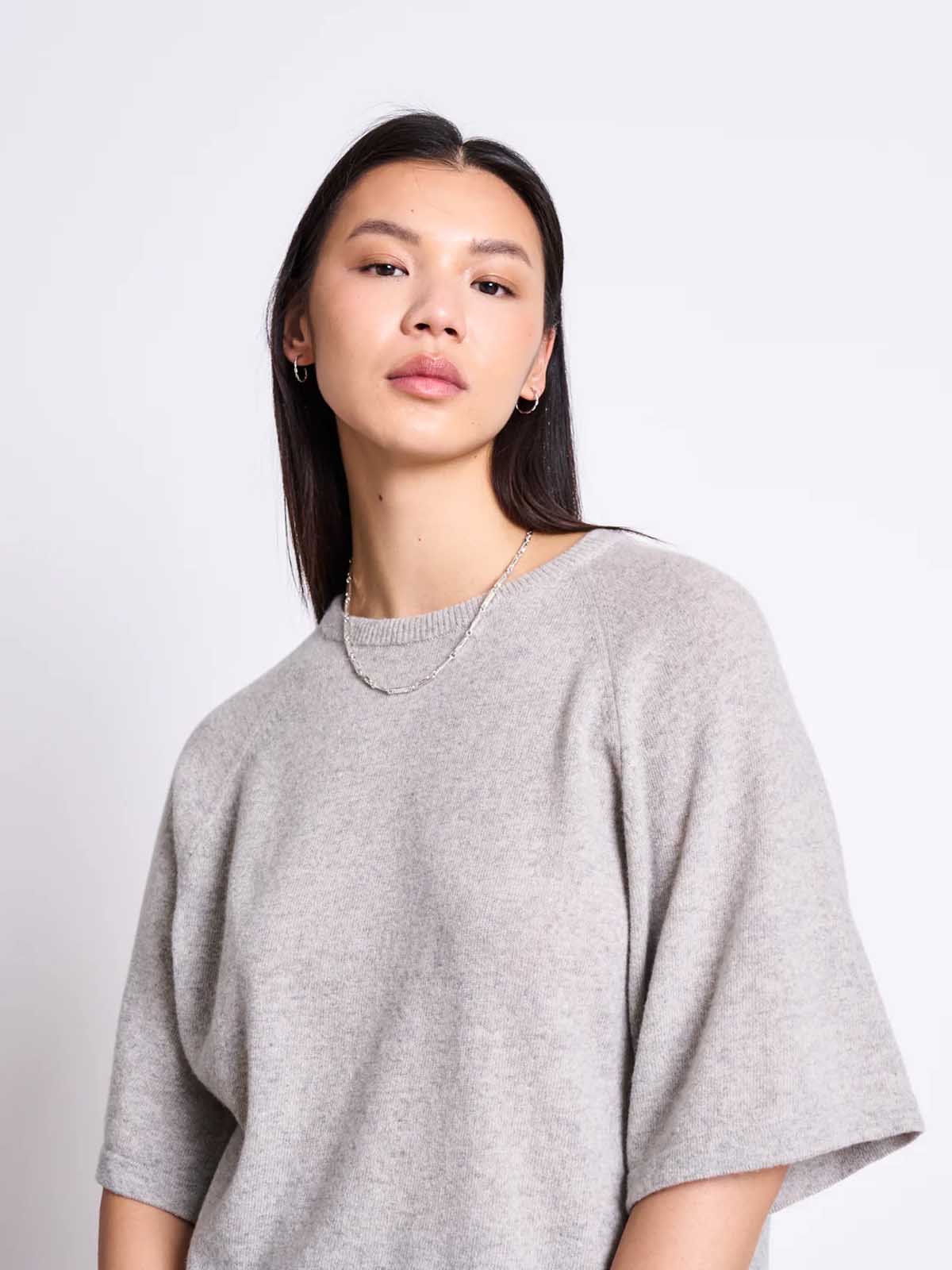 Jan 'n June Wool Knit Shirt Fryd Light Grey