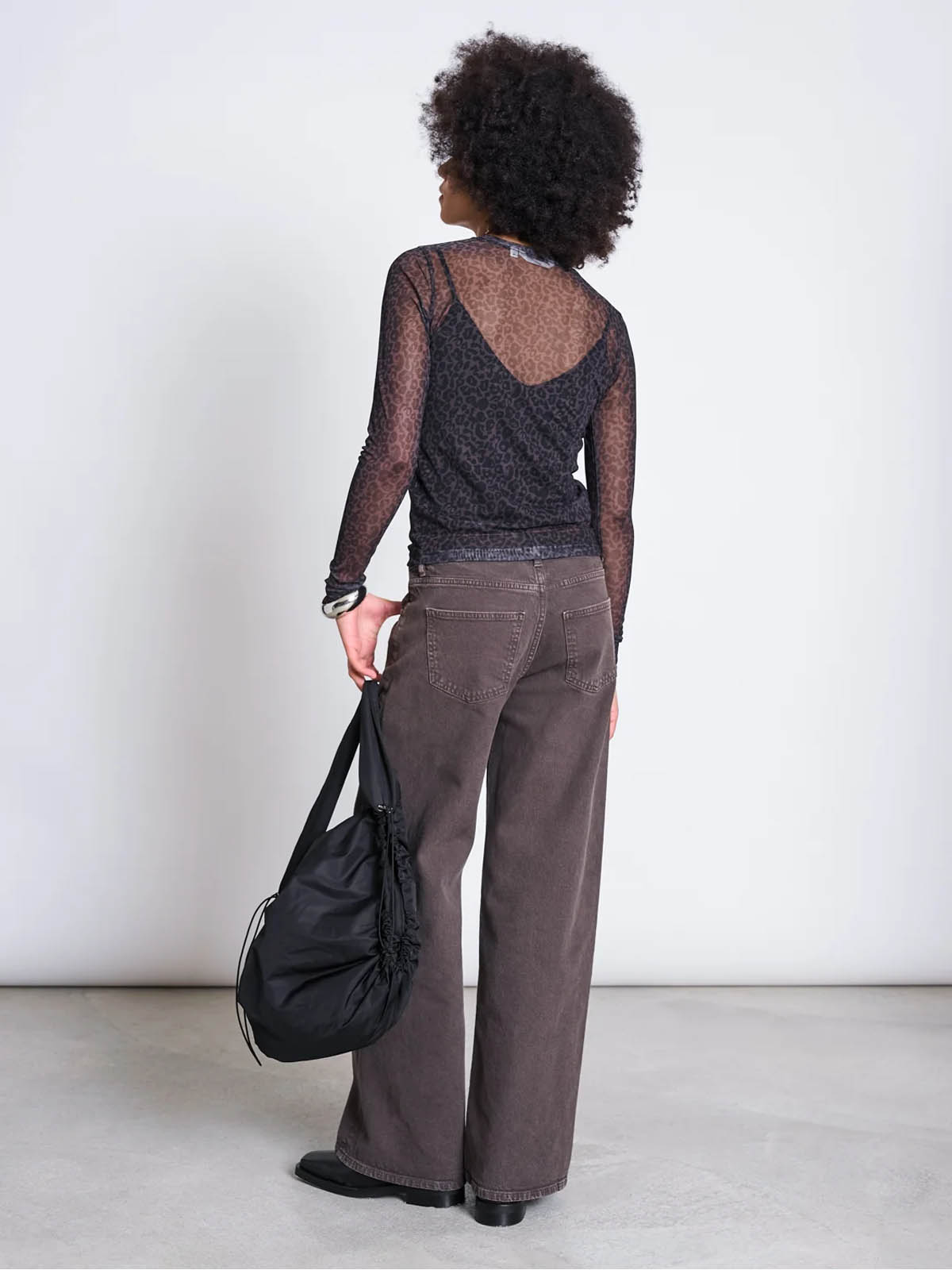 Jan 'n June Dora Mesh Longsleeve Dark Leo Print