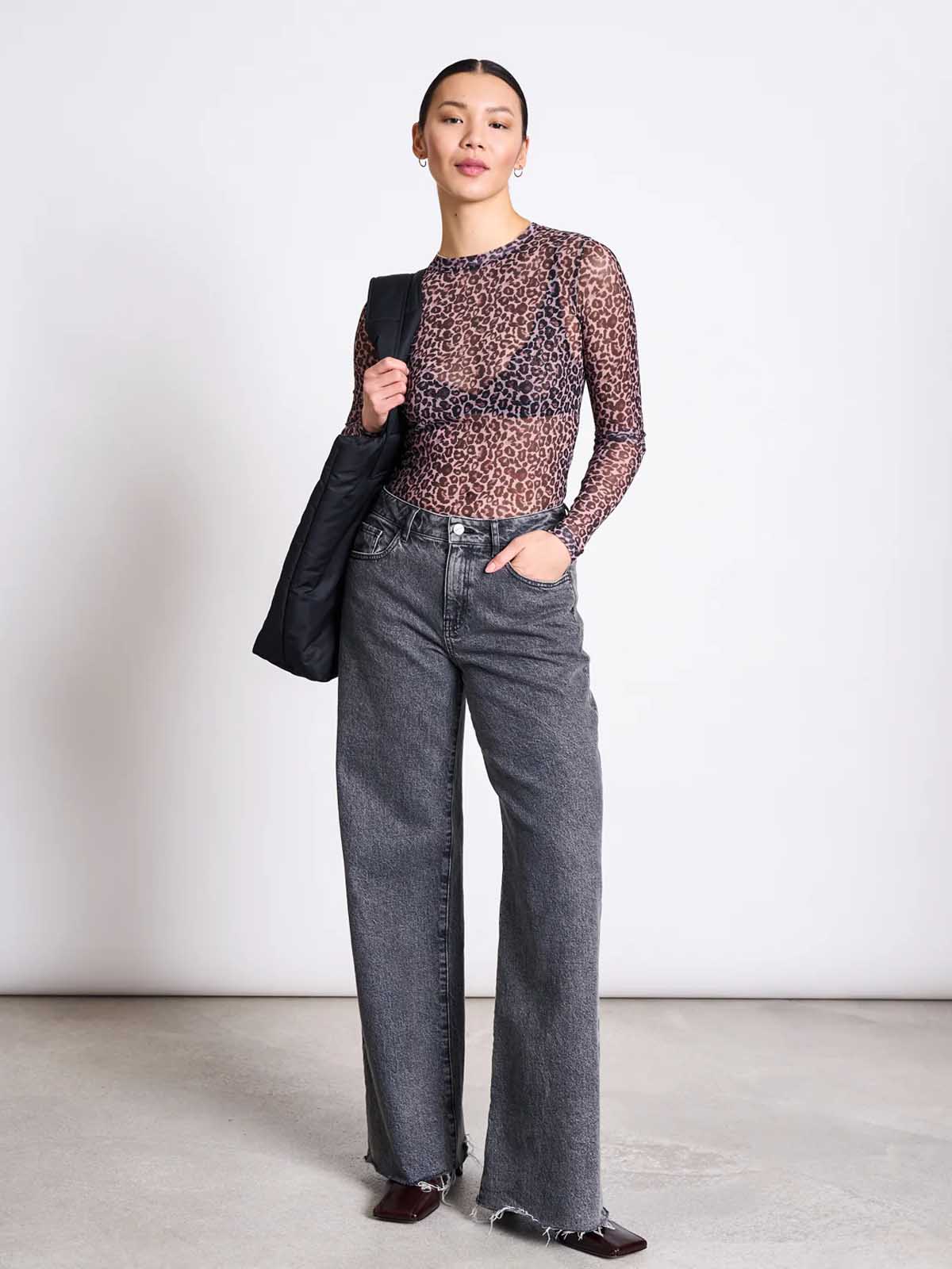 Jan 'n June Dora Mesh Longsleeve Leo Print