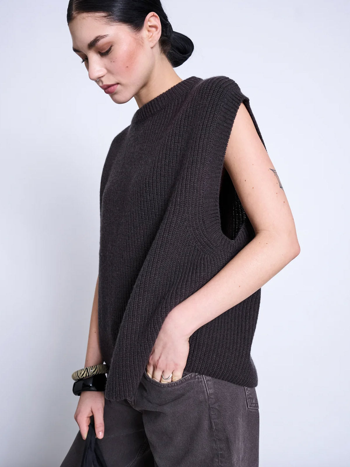 Jan 'n June Lambswool Slipover Purl Zartbitter