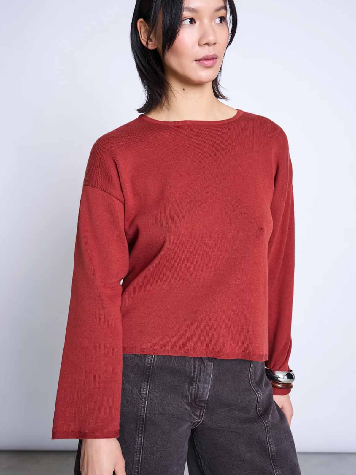 Jan 'n June Light Knit Jumper Williamsburg Mid Red