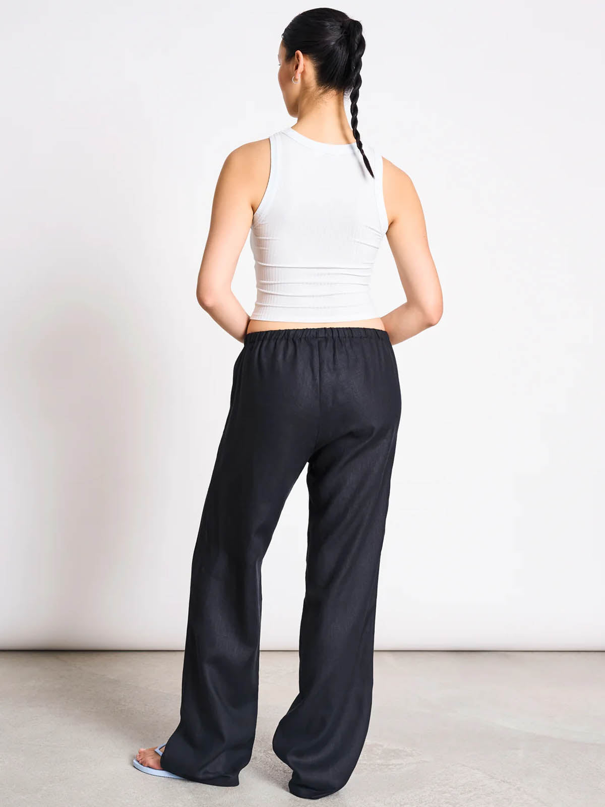 Jan 'n June Linen Drawstring Pants Sjov Black