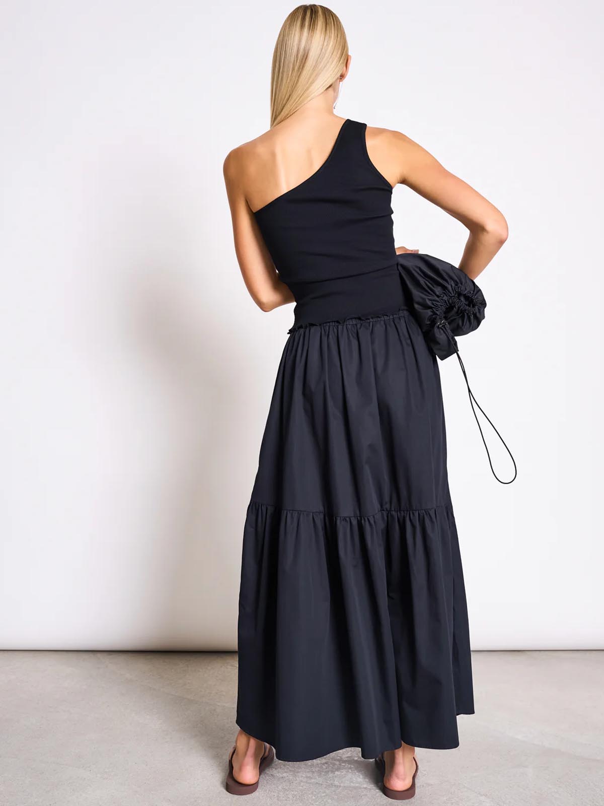 Jan 'n June One Shoulder Top Tigirs Black