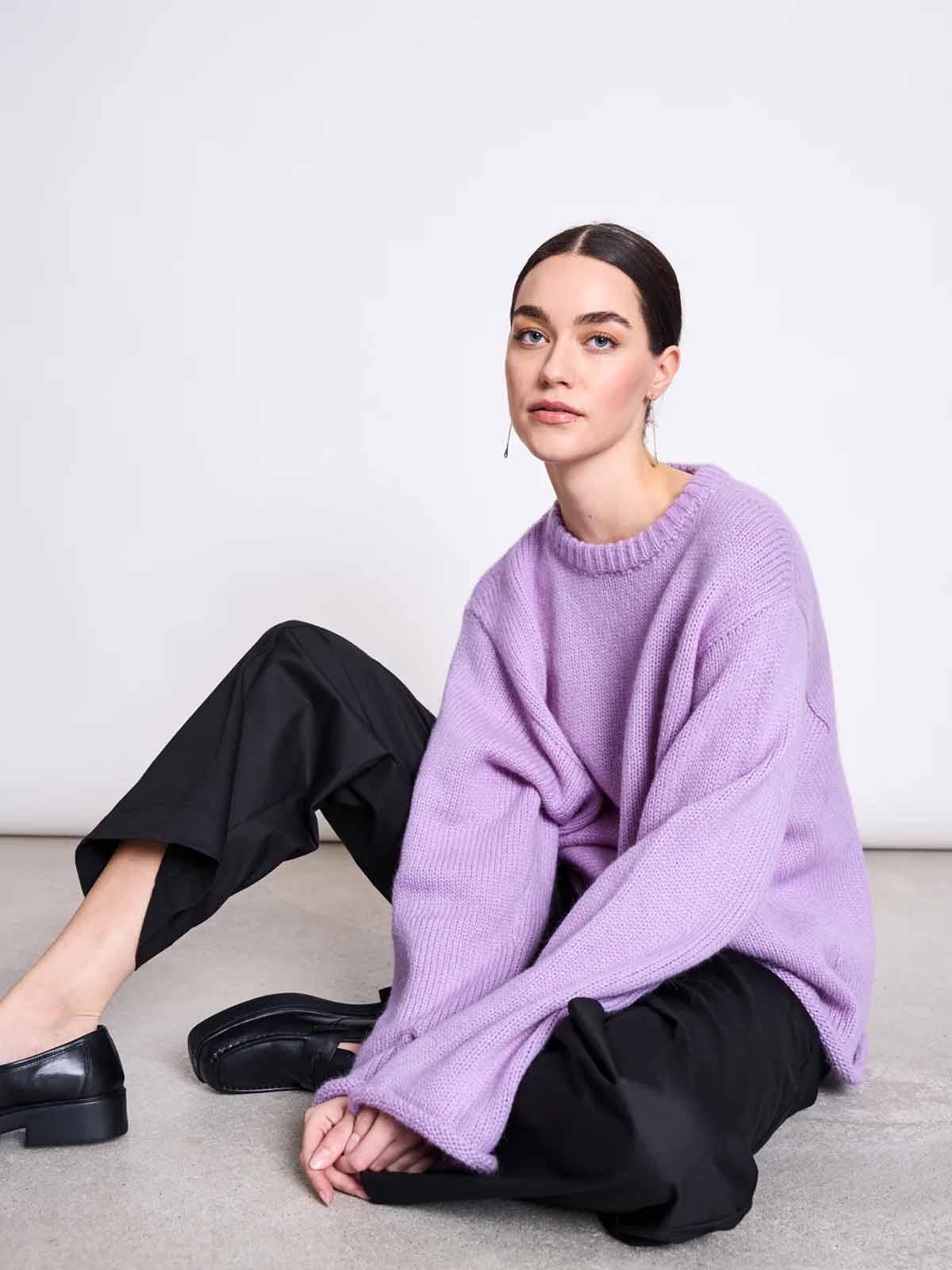 Jan 'n June Oversized Alpaka Mix Jumper Sona Lavender