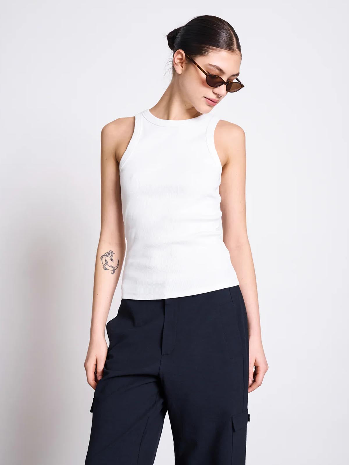 Jan 'n June Porto Tank Top Long White