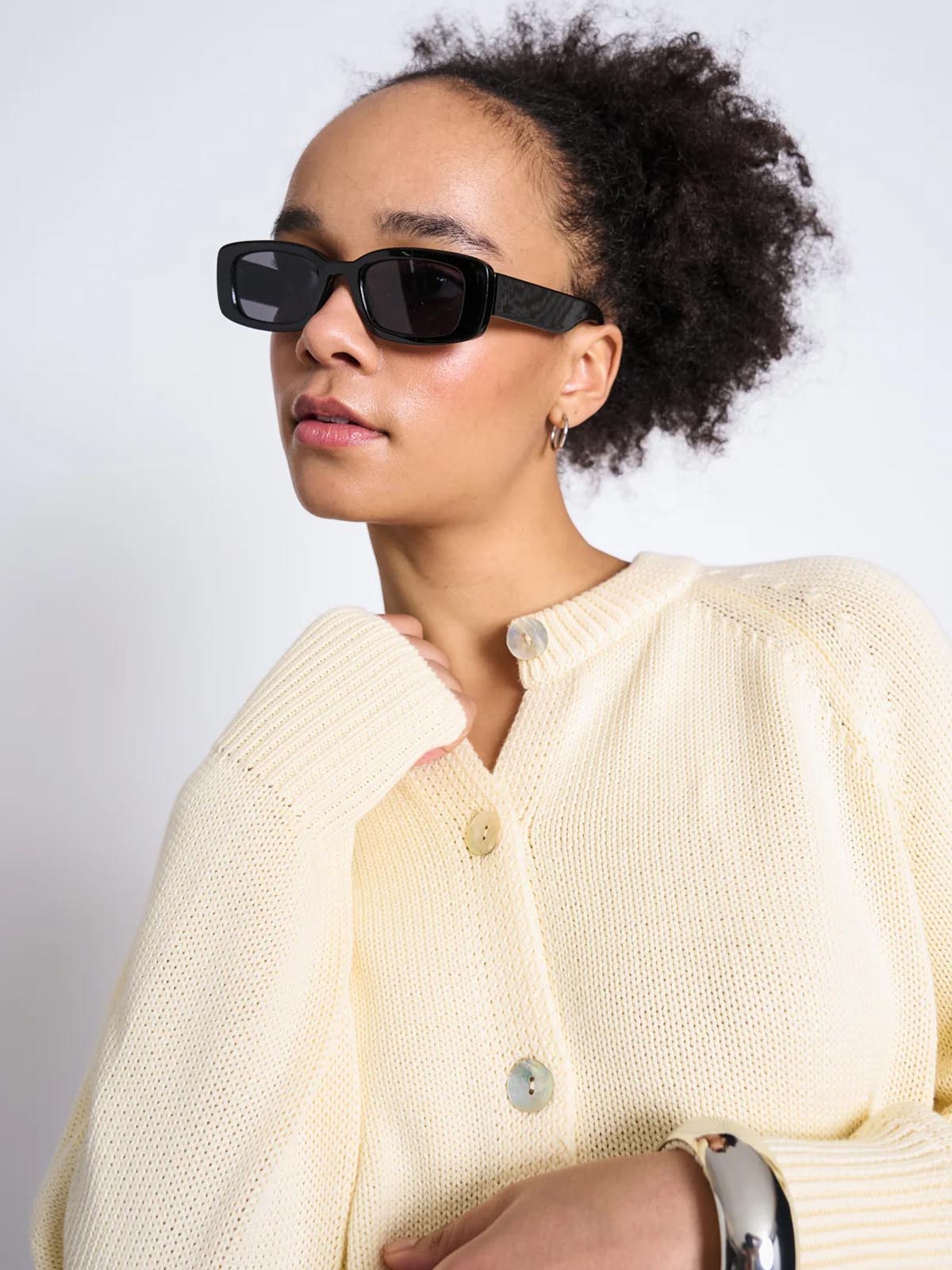 Jan 'n June Relaxed Crewneck Cradigan Sivia Buttermilk