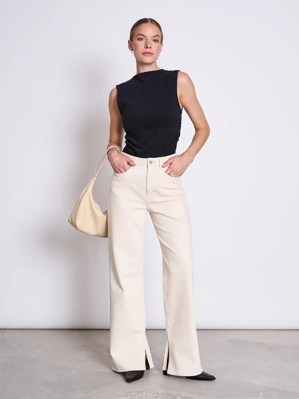 Jan 'n June Ruffle Top Rafo Black