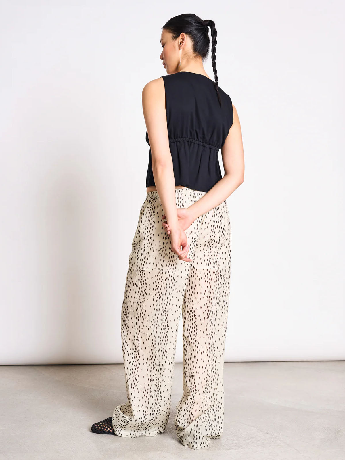 Jan 'n June Wide Cotton Pant Origan Dalmation Dots