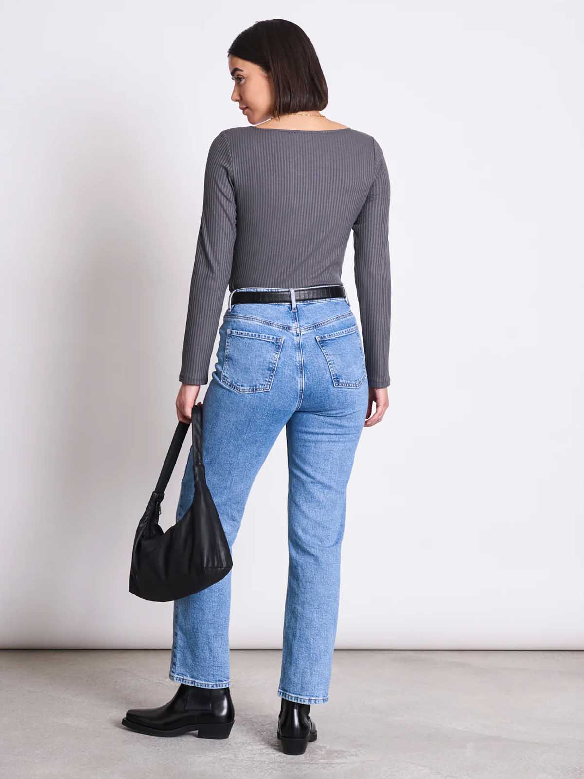 Jan 'n June Fria Square Neck Longsleeve Dark Grey