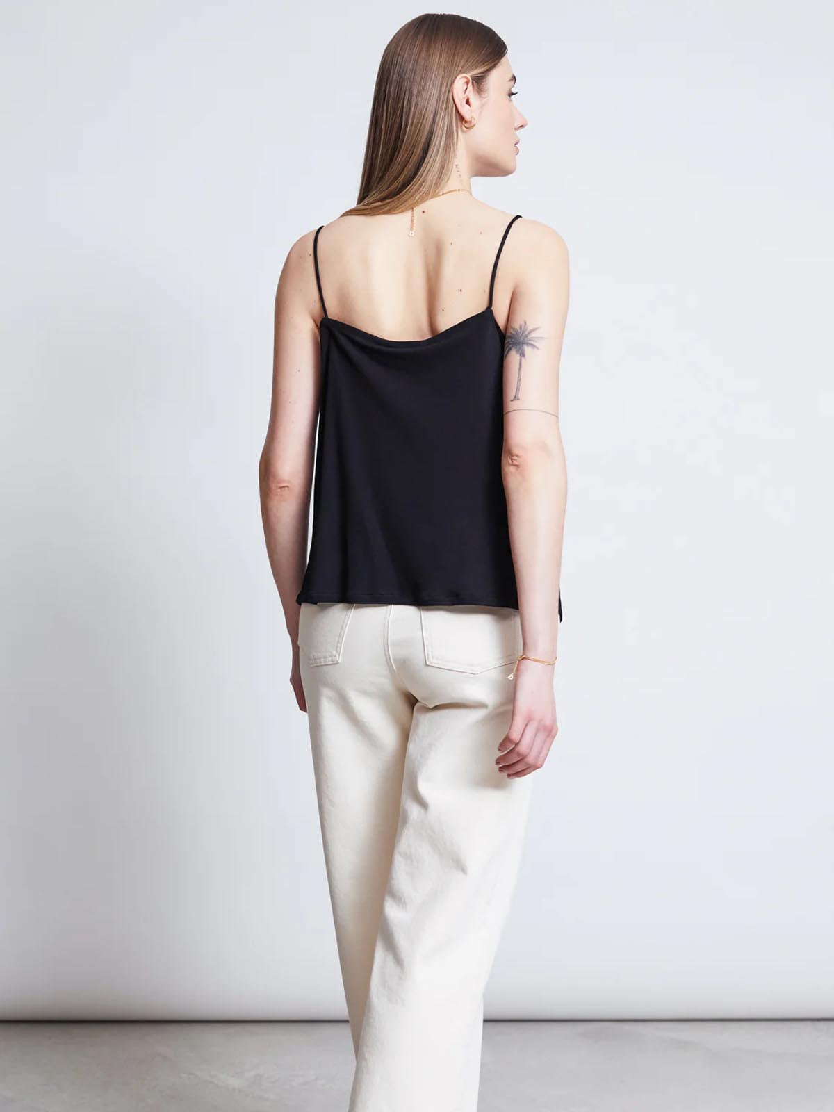 Jan 'n June Helen Slip Top Black
