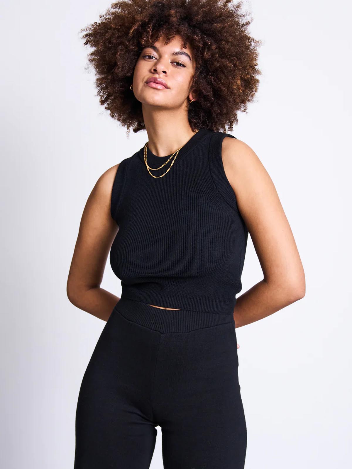 Jan 'n June Knit Top Garda Black