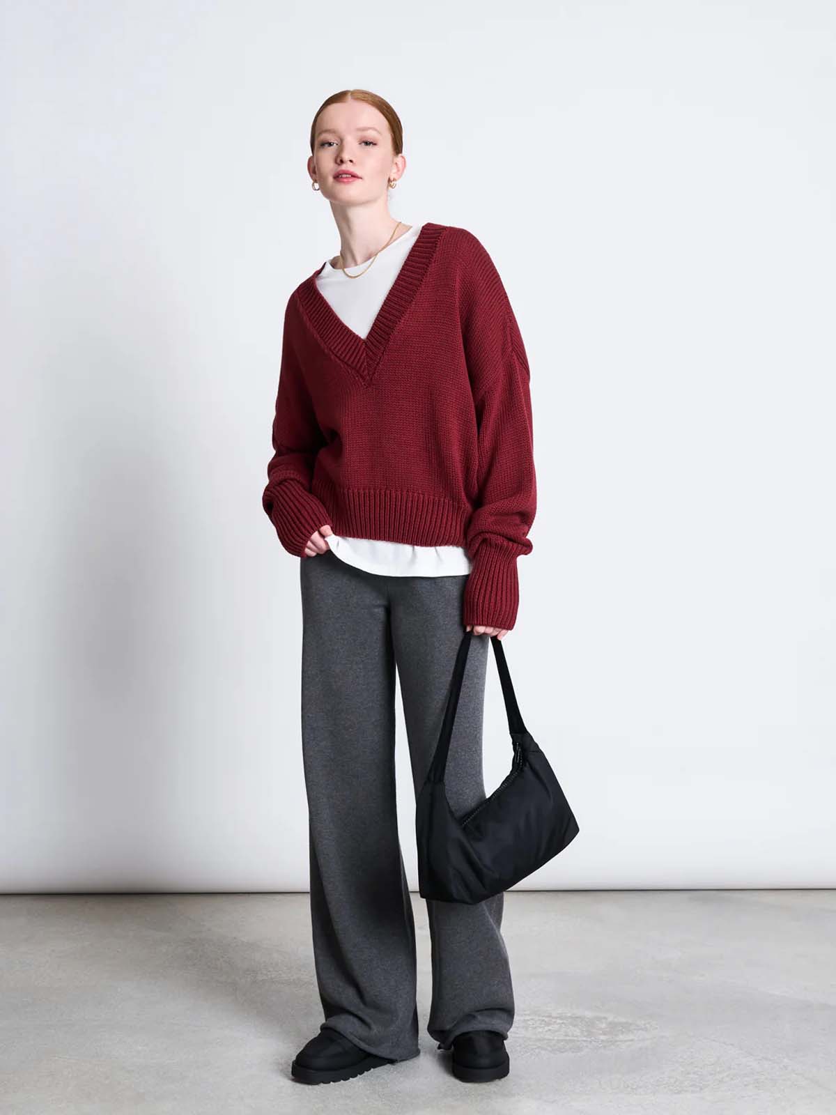 Jan 'n June Luz V-Neck Jumper Syrah