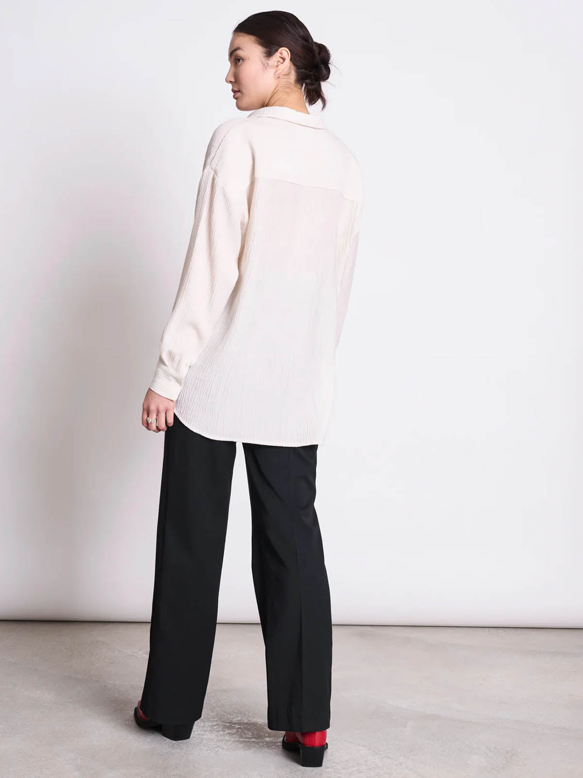 Jan 'n June Skur Crinkle Shirt Offwhite