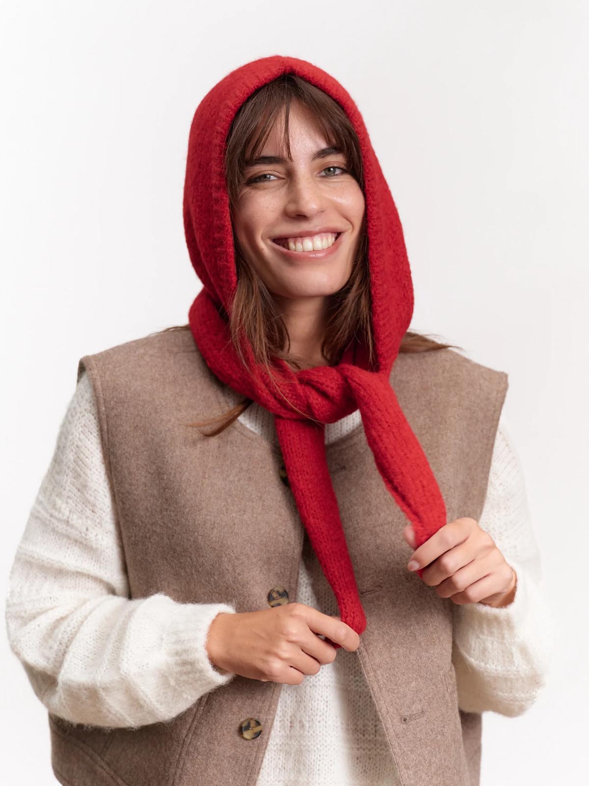 Jungle Folk Capucha Scarf Pomegranate