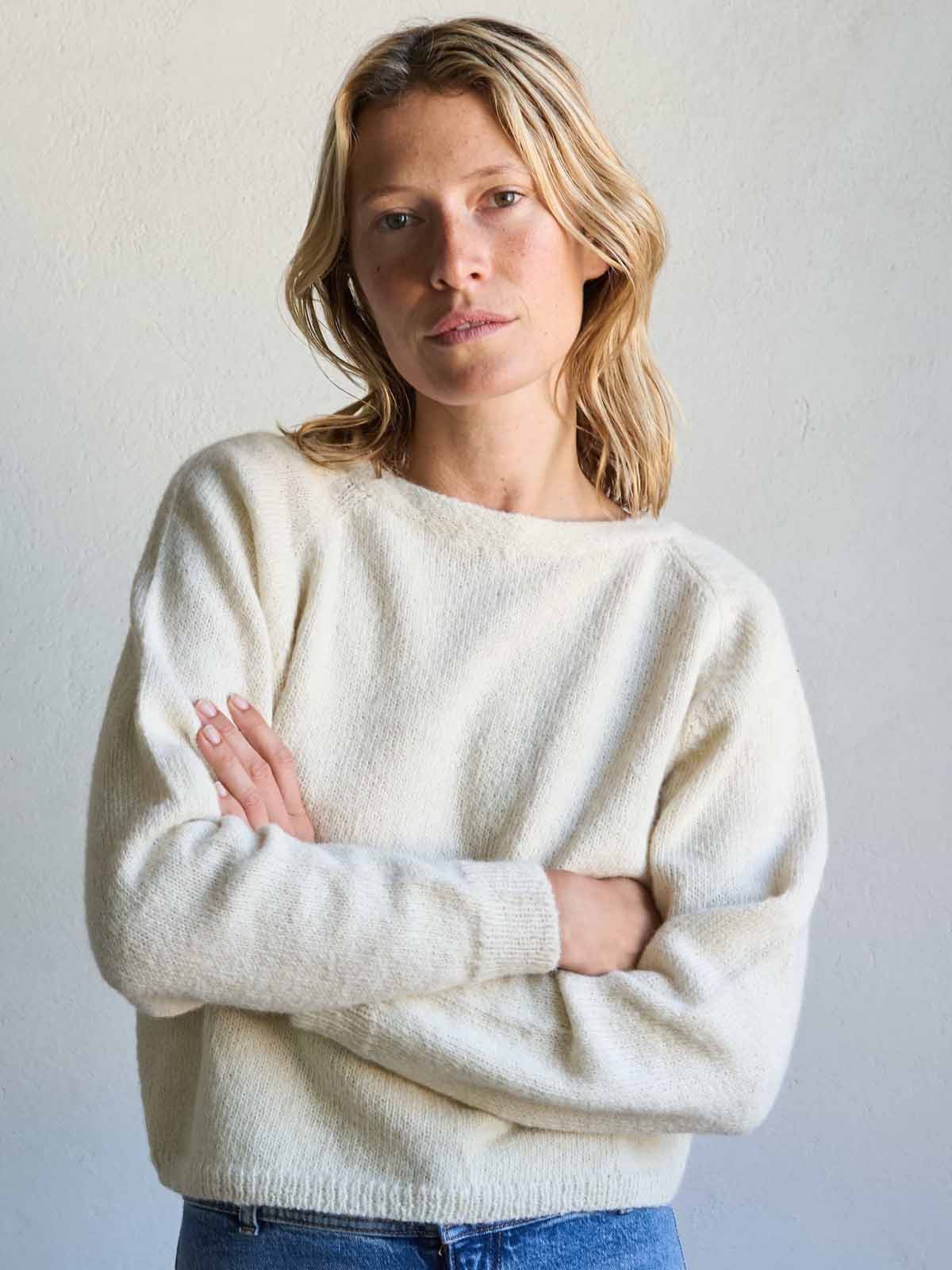 Jungle Folk Dolores Knit Cadigan Undyed Ivory