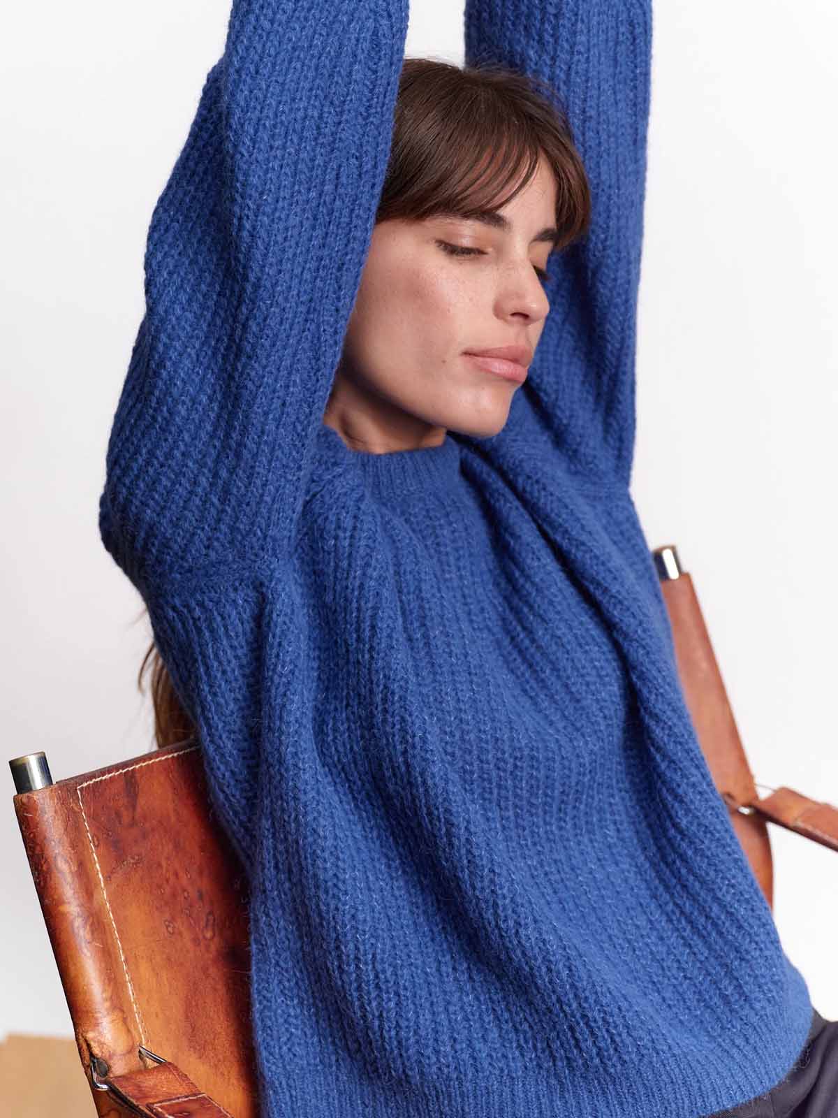 Jungle Folk Vico Sweater Cobalt Blue