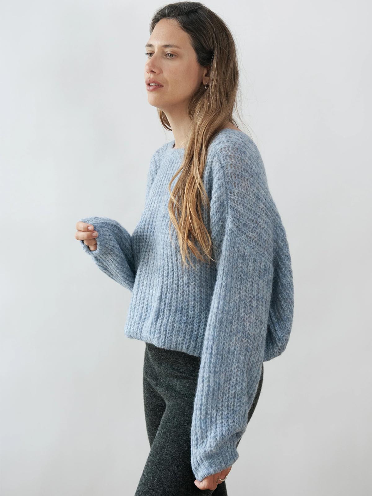 Jungle Folk Wrap Cardigan Vega Cloudy Blue