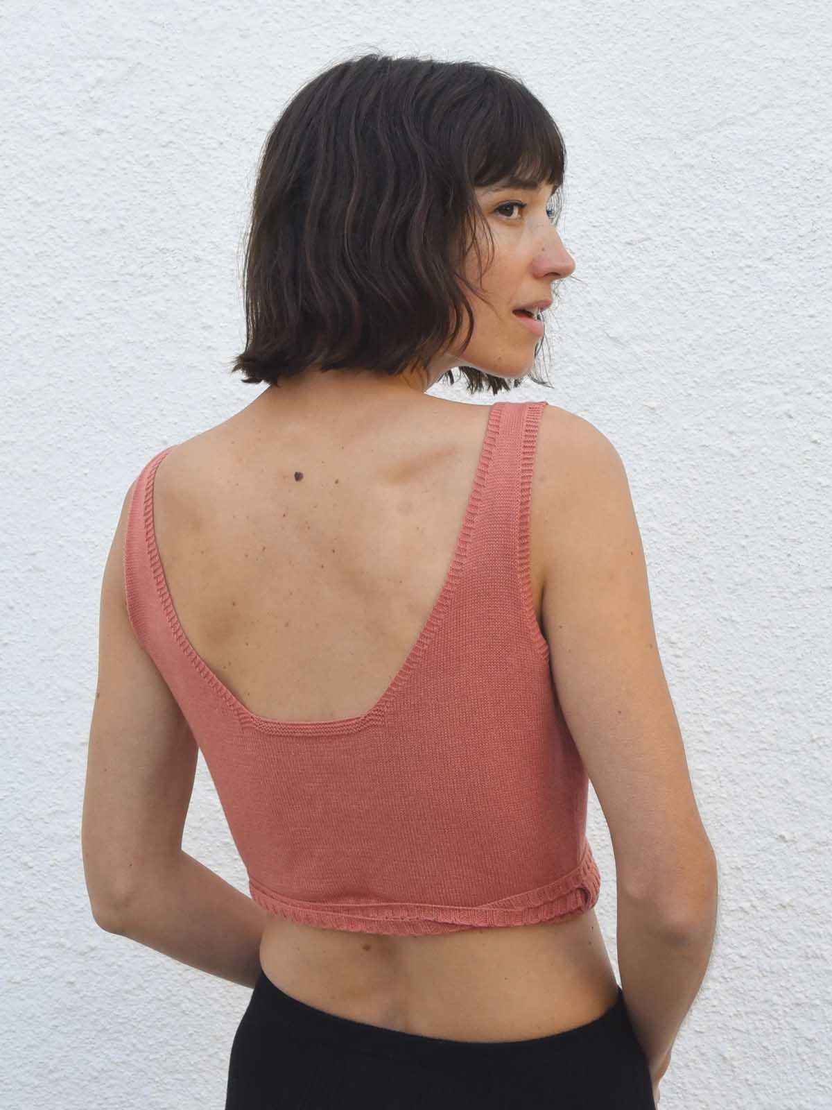 Jungle Folk Yara Wrap Top Salmon