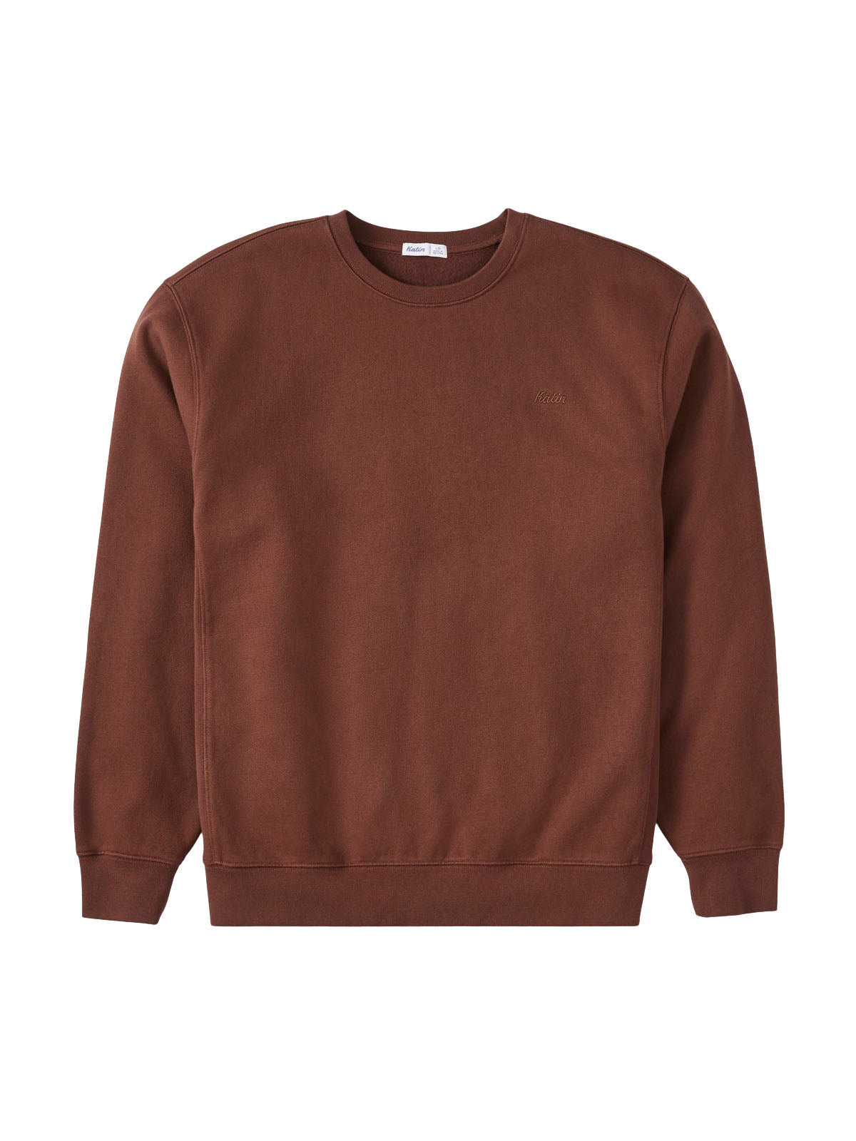 Katin Embroidered Crew Fleece Mahogany
