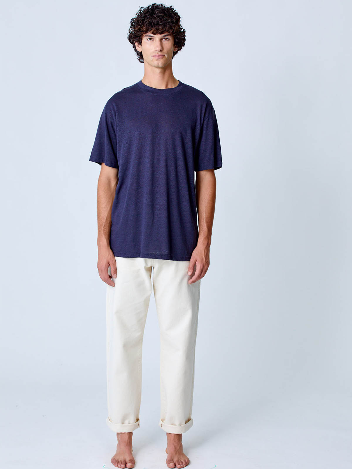 La Paz Botelho T-Shirt Navy Linen SS
