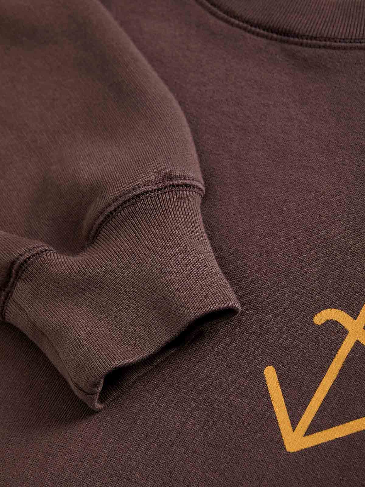La Paz Cunha Sweatshirt Brown Roasted Yellow Logo