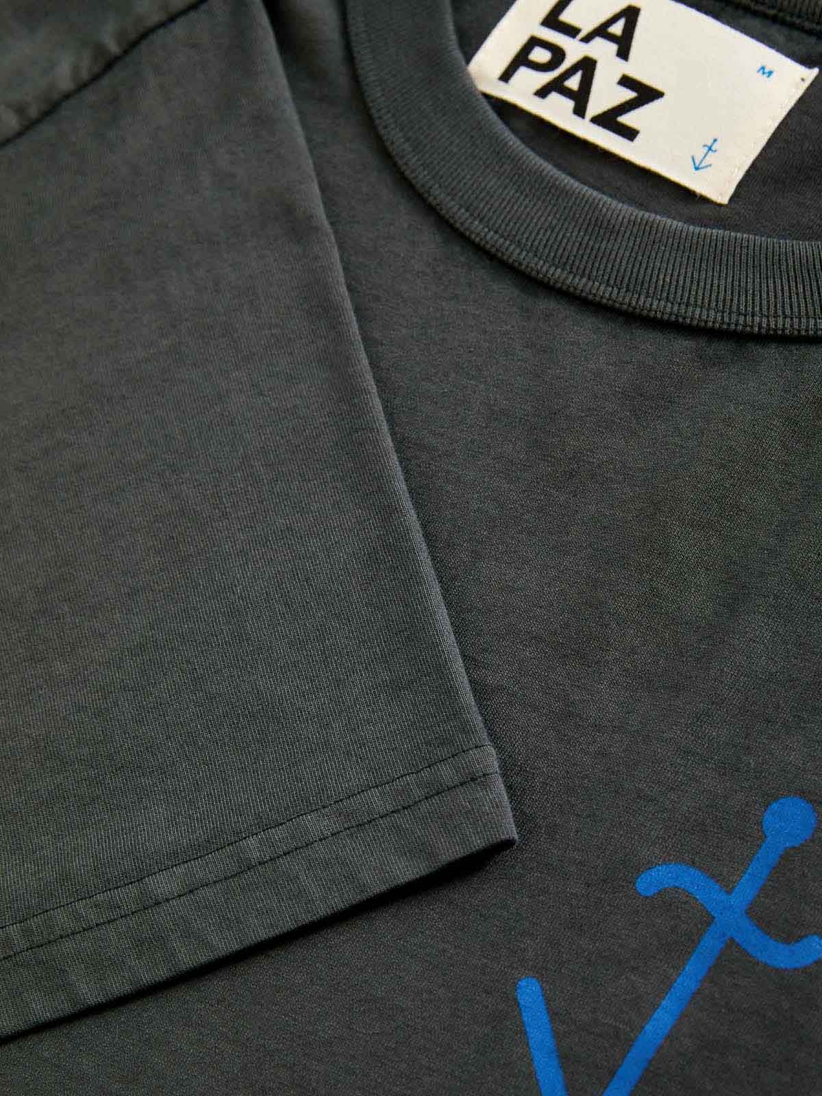 La Paz Dantas T-Shirt Black Sand Yves Blue Logo