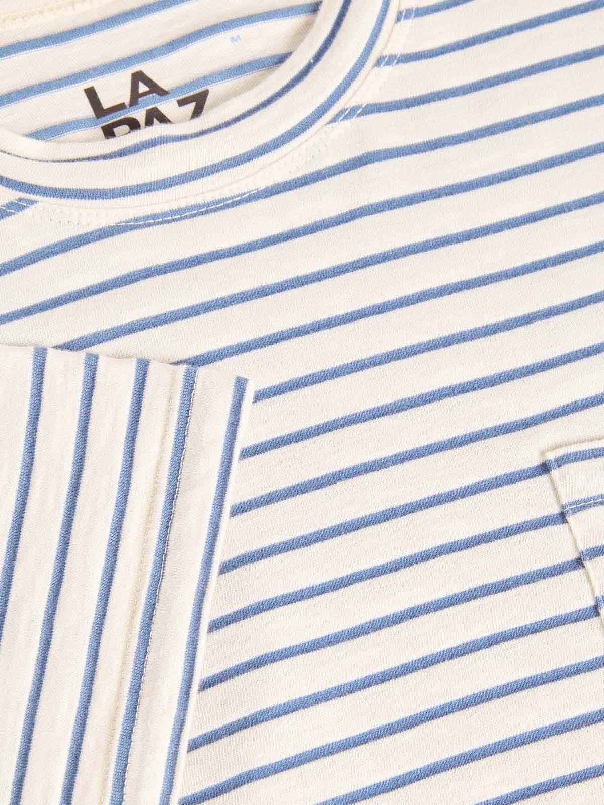 La Paz Guerreiro Pocket T-Shirt Indigo Stripes
