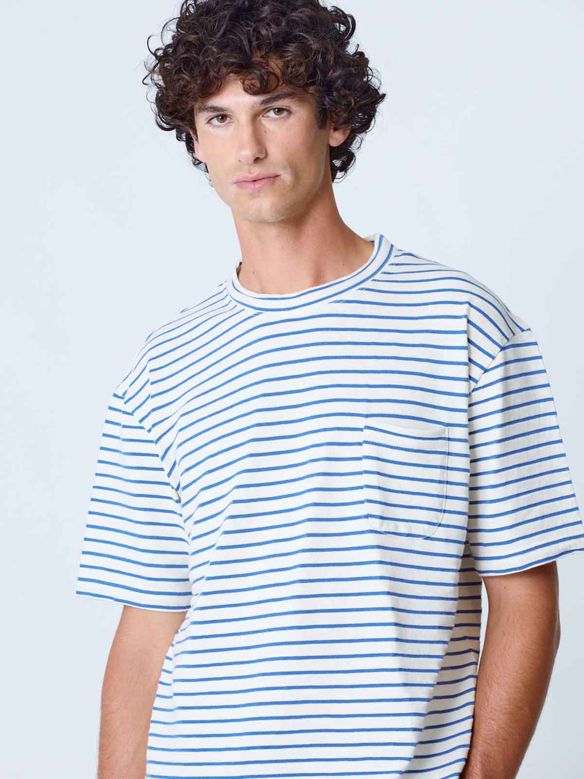La Paz Guerreiro Pocket T-Shirt Indigo Stripes