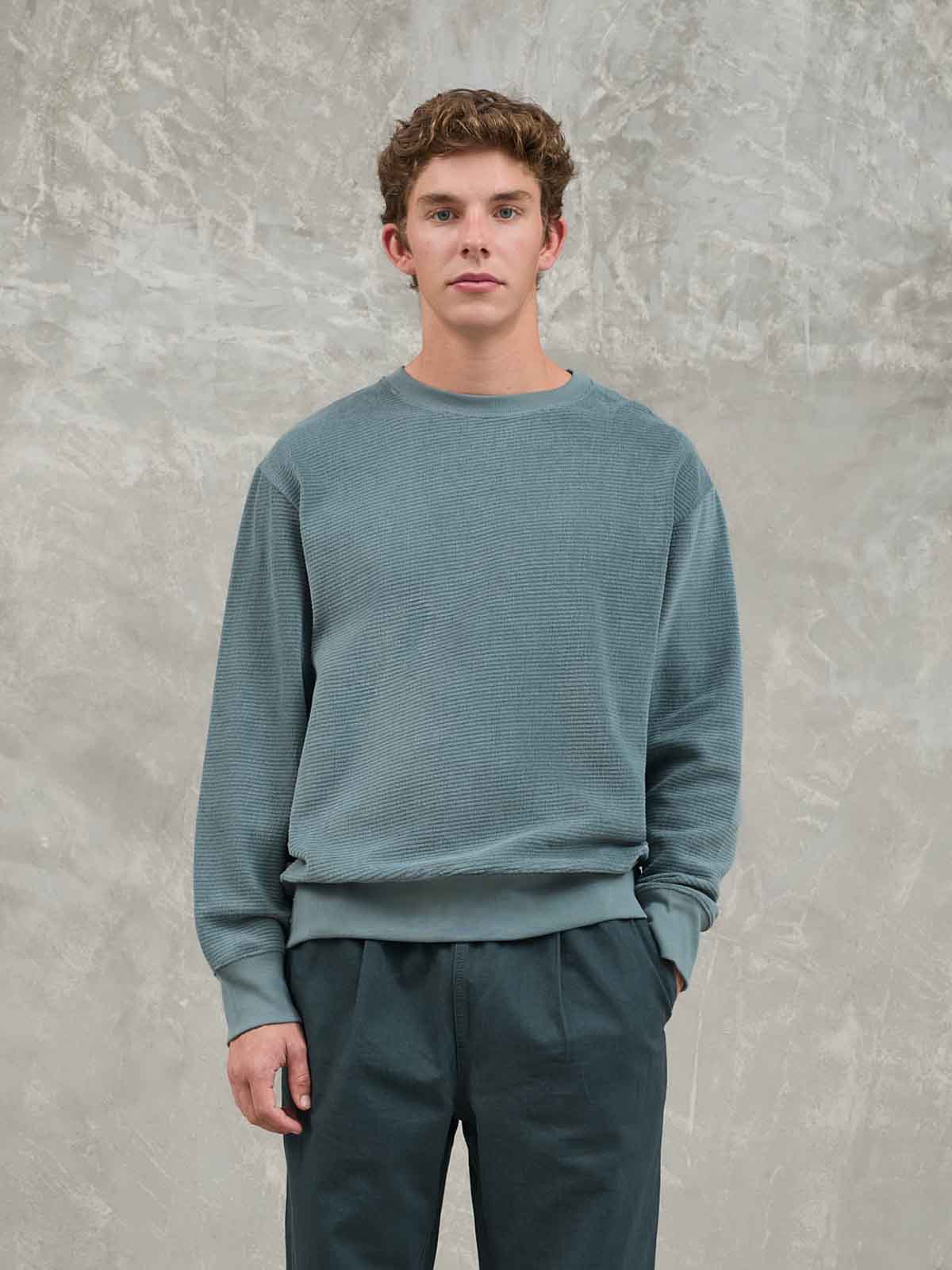 La Paz Nobre Classic Sweatshirt Ribbed Balsam Green