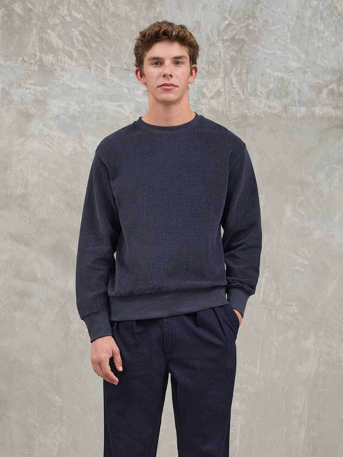 La Paz Nobre Classic Sweatshirt Ribbed Dark Navy
