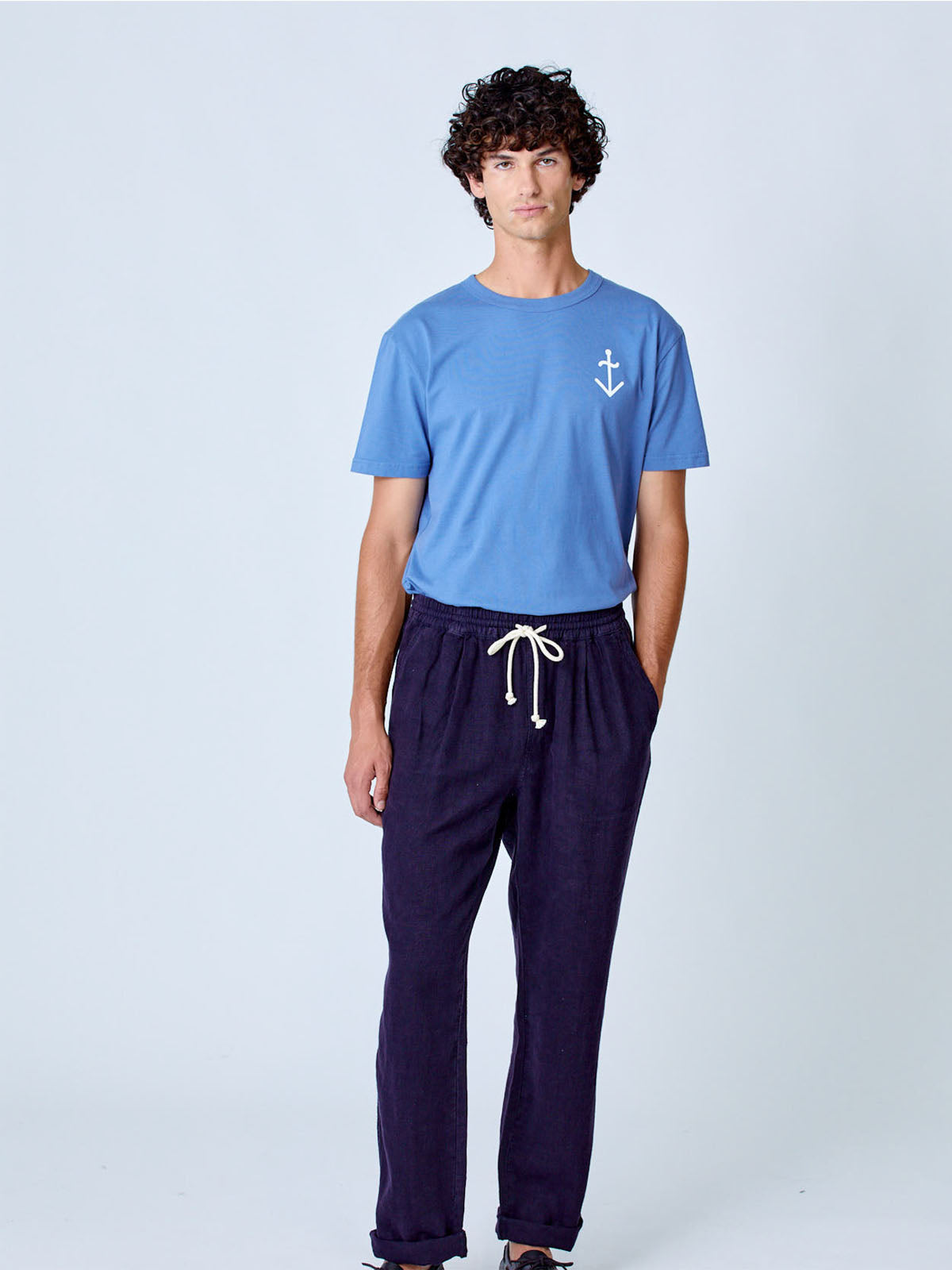 La Paz Ponte Trousers Dark Navy Linen