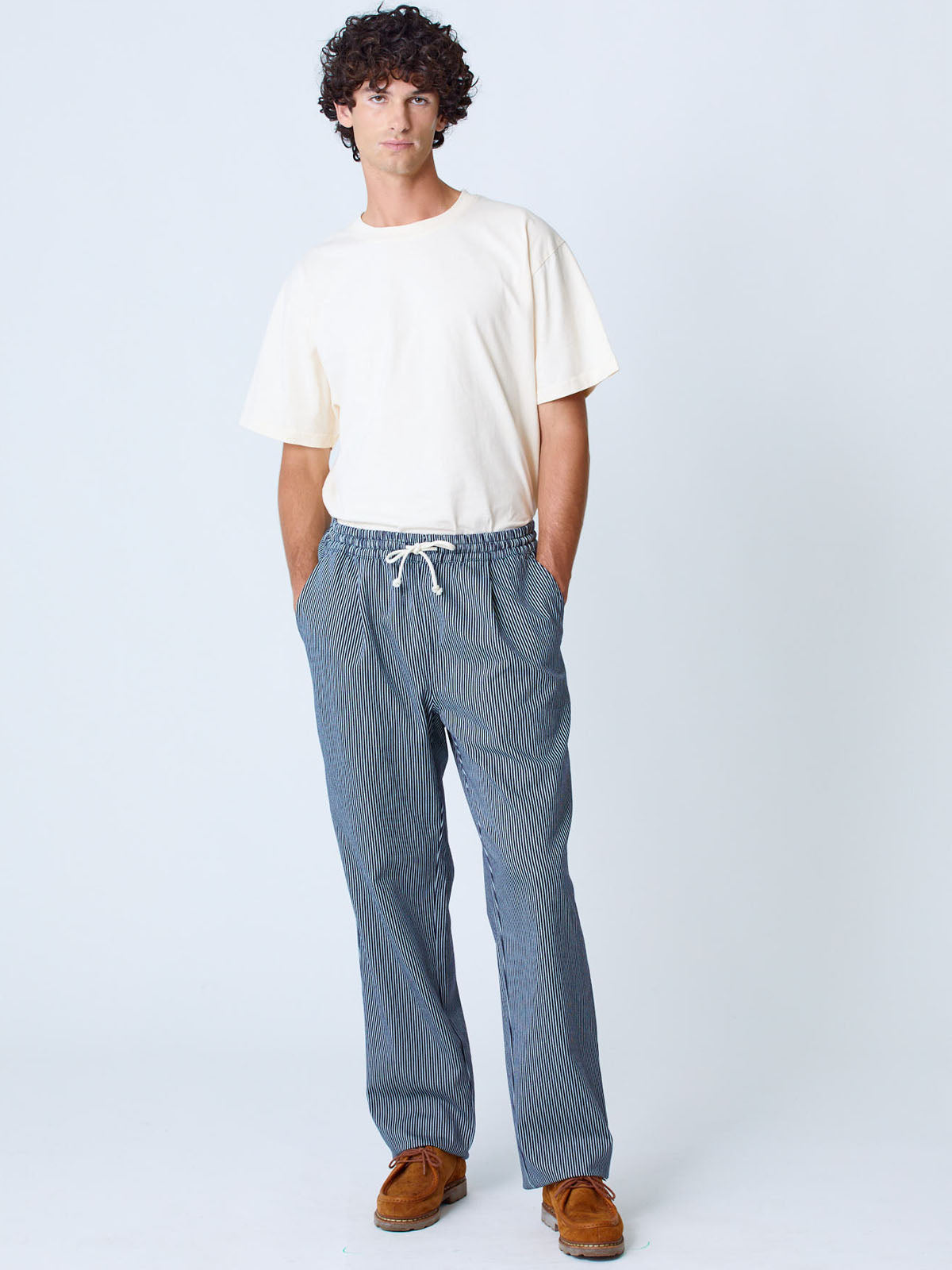 La Paz Ponte Trousers Dark Navy Stripes