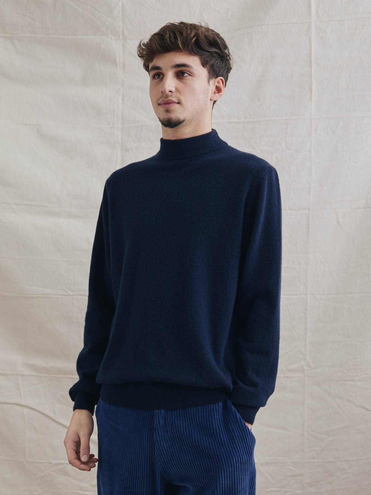 La Paz Fino Mock Neck Jumper Dark Navy