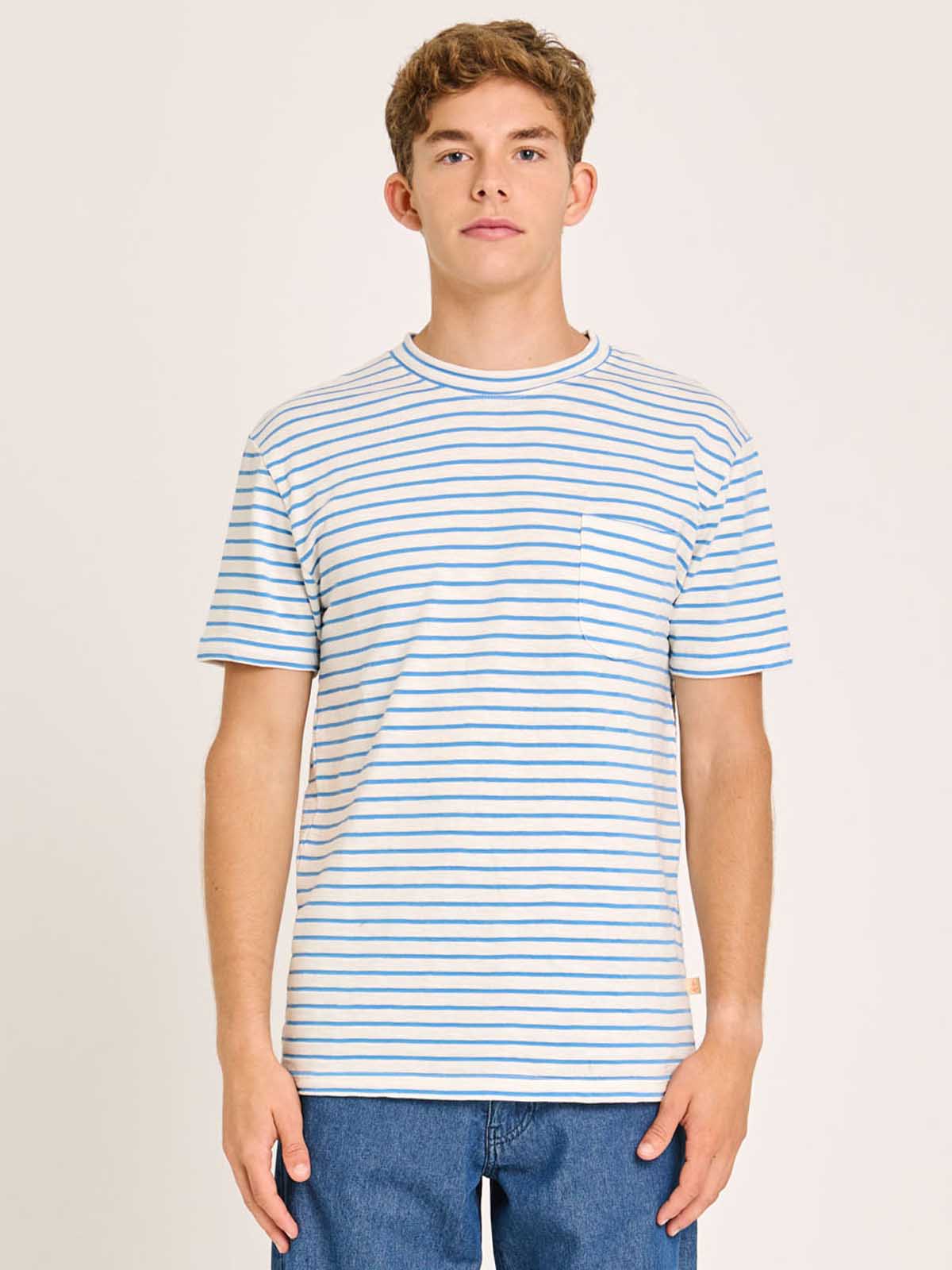 La Paz Guerreiro Pocket T-Shirt Azure Stripes