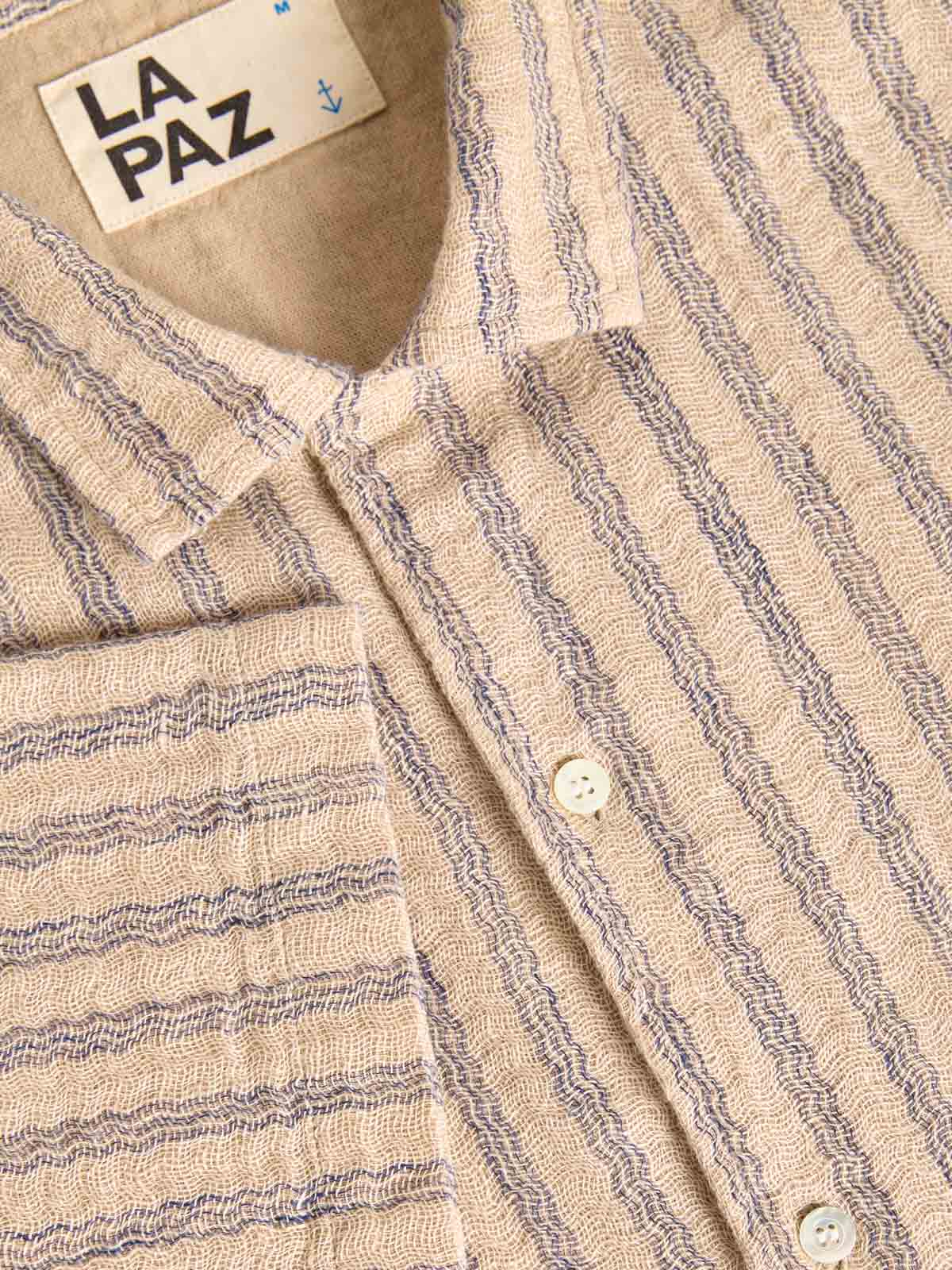 La Paz Silveira SS Shirt Blue Stripes