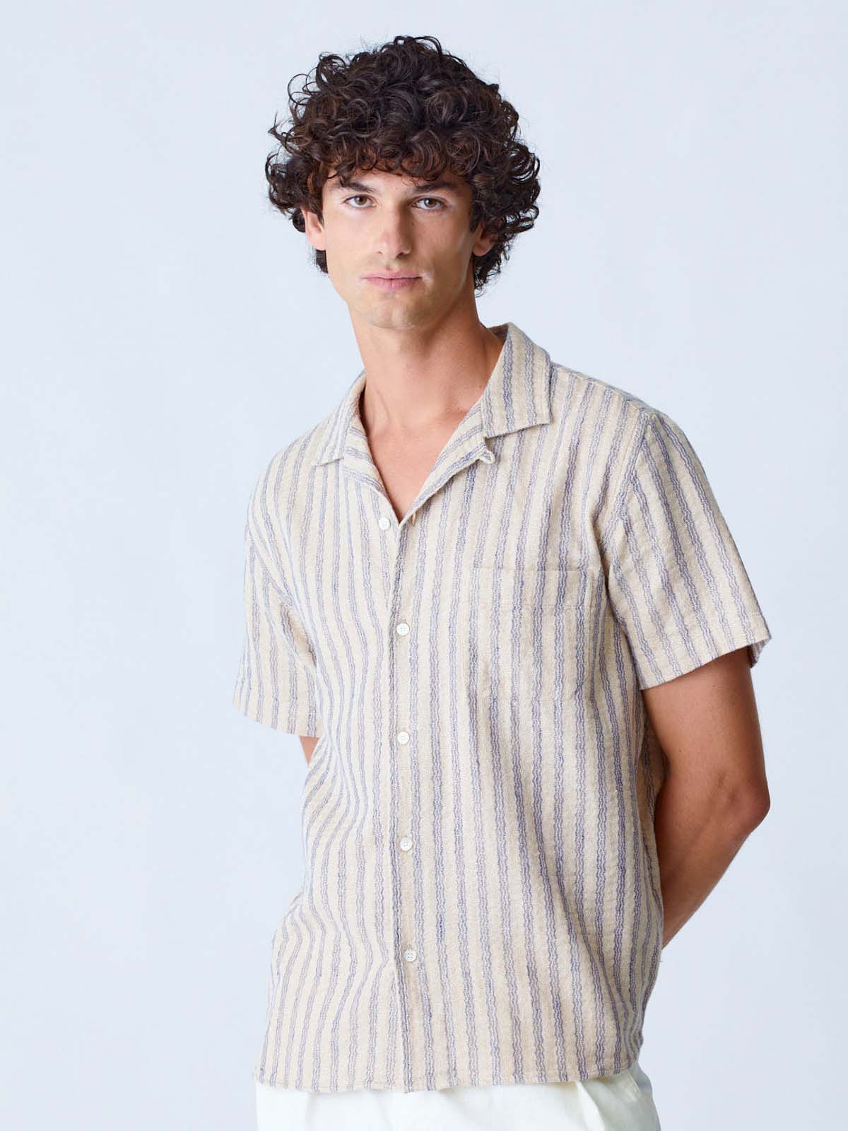 La Paz Silveira SS Shirt Blue Stripes