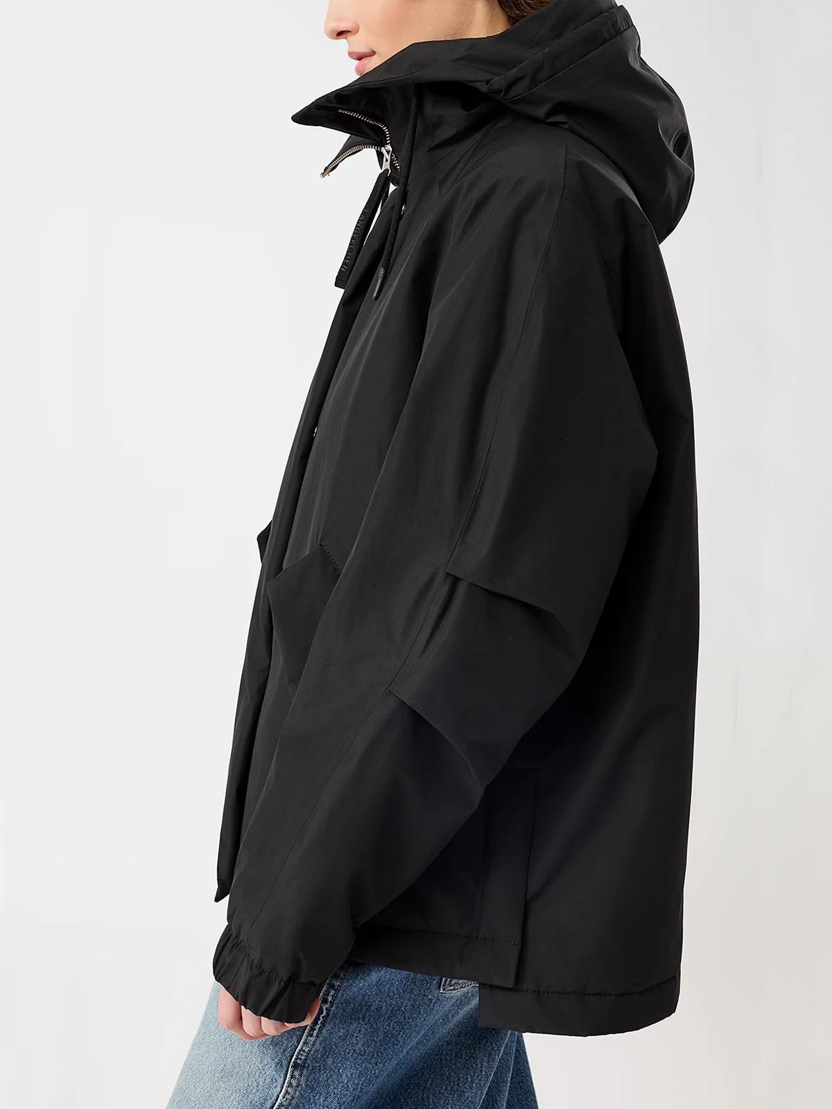 LangerChen Wattierter Kurzparka Black