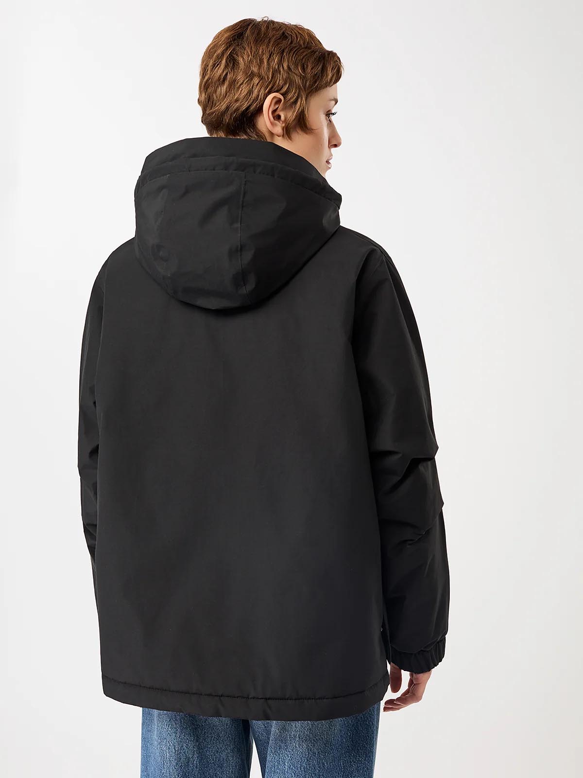 LangerChen Wattierter Kurzparka Black